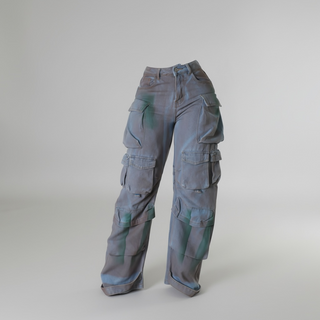 women cargo pants wide leg multi pocket high waisted washed finish street style utility pants boutique fashion