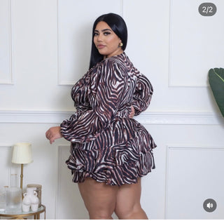 flirty plus size romper outfit for date night and going out