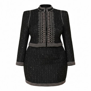 elegant two piece business skirt set women
