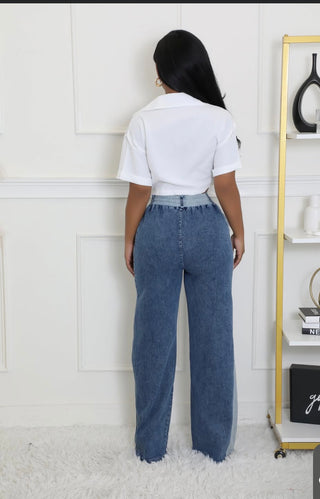 high waist wide leg pants women trendy boutique fashion
back iew