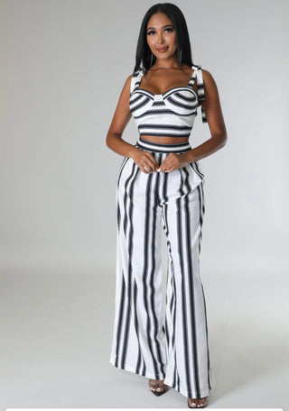 high waisted wide leg pants set women elegant outfit
