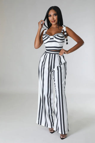 v neck crop top wide leg pants two piece set women boutique style
