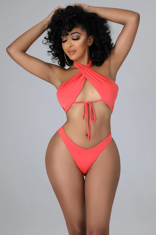 vibrant bikini set for summer and tropical wear
